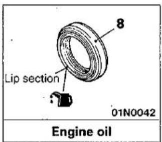 Lip section 8 01N0042 Engine oil