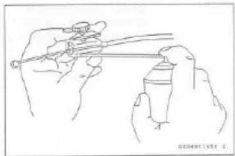 MITSUBISHI Vulcan 800 (1996) - Brake Cable Lubrication - 1