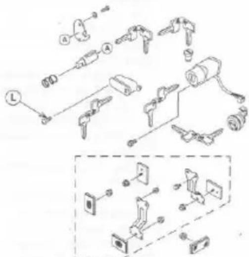 Exploded view diagram of a mechanical assembly with labeled parts and exploded views