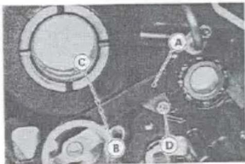 Technical diagram with labeled components A, B, and C, likely from an engineering or mechanical assembly.