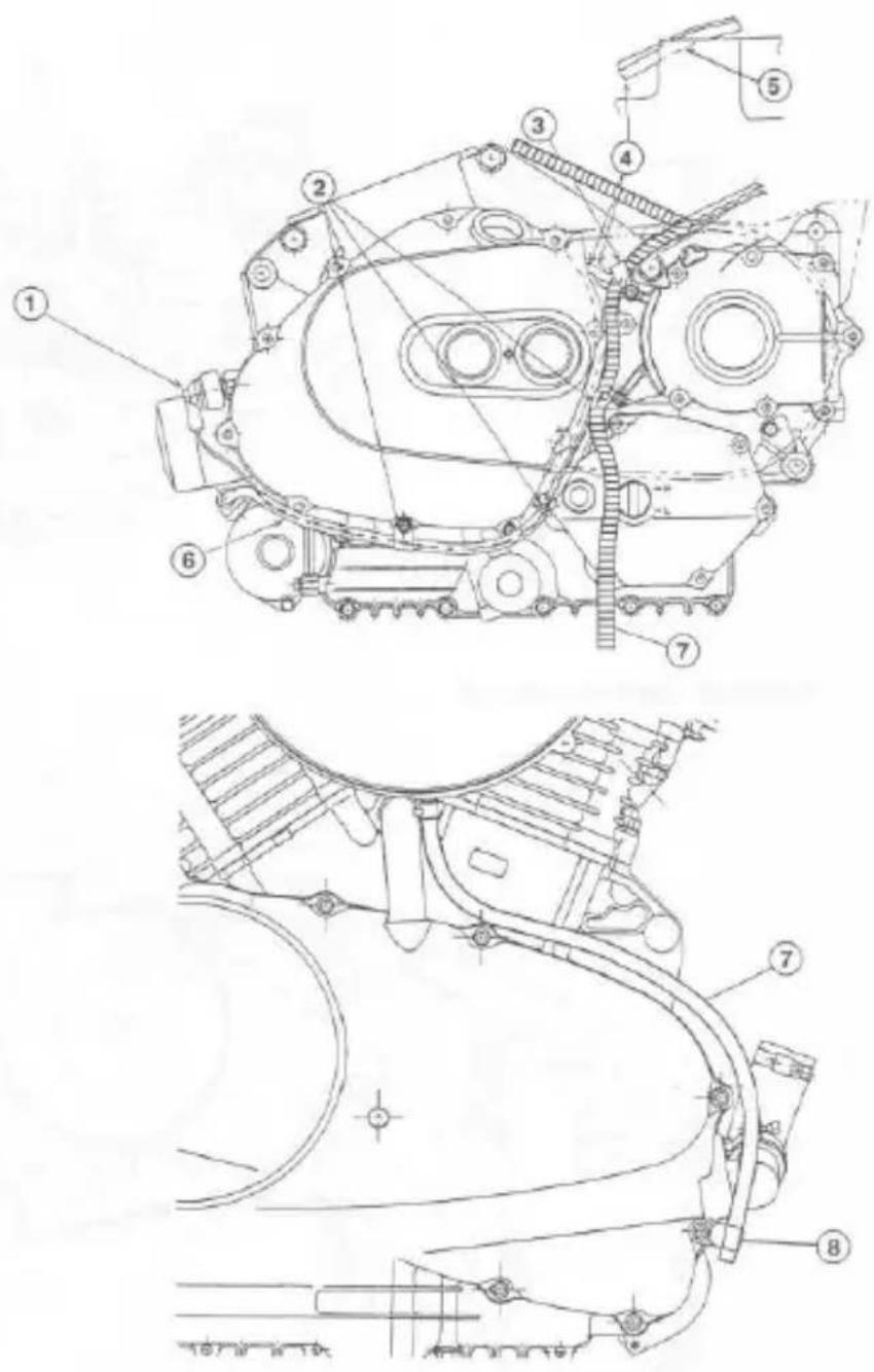 Technical diagram of a mechanical assembly with numbered components, likely for engineering or manufacturing documentation.