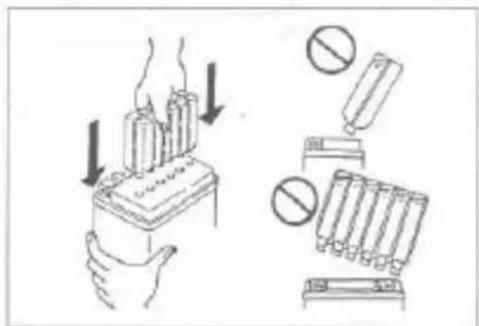 Diagram illustrating a smoking process with hand holding test tubes and downward arrows indicating reduction, alongside a diagram showing no smoking allowed.
