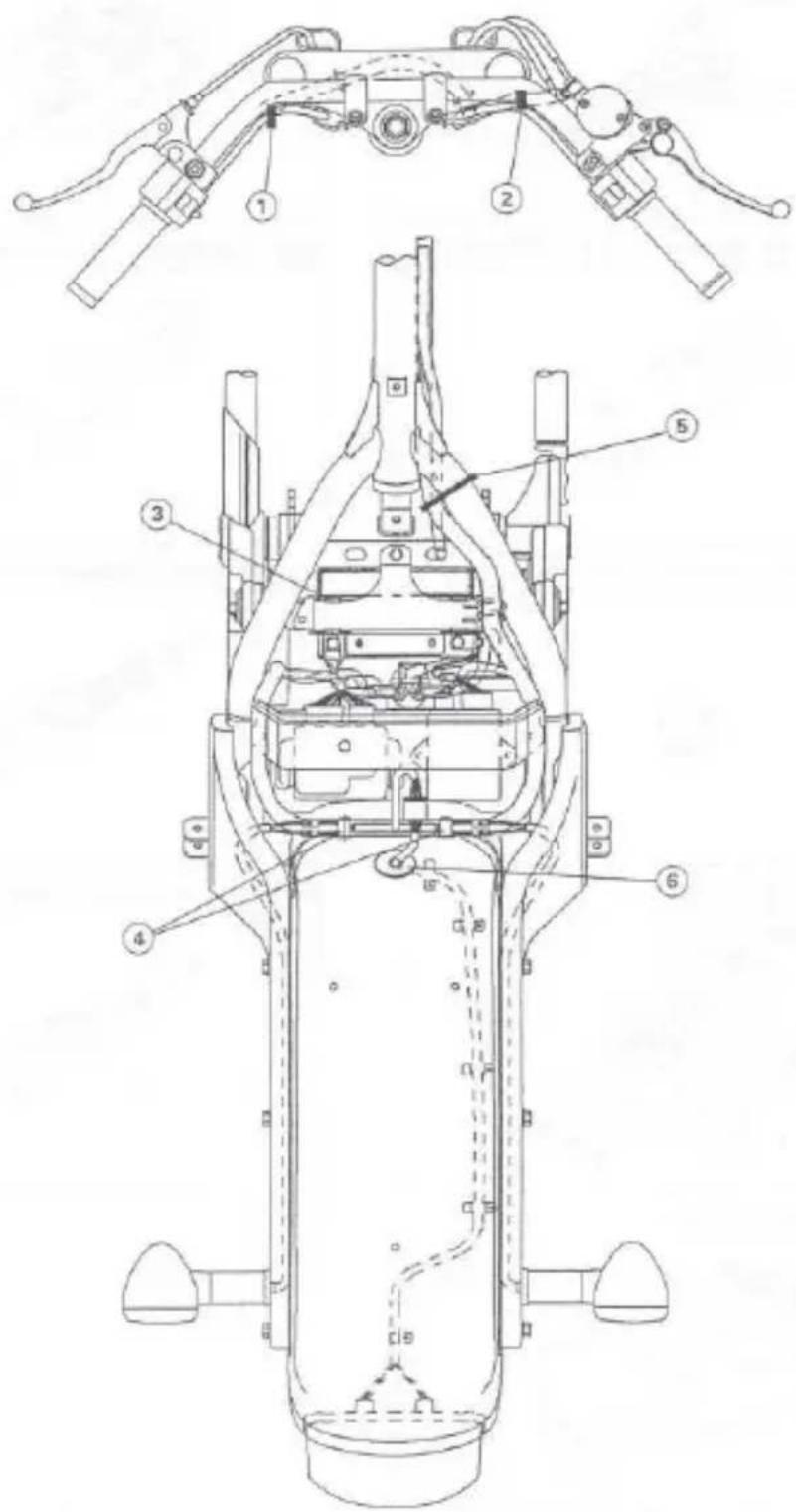 Technical diagram of a mechanical device with numbered components for identification and assembly reference.