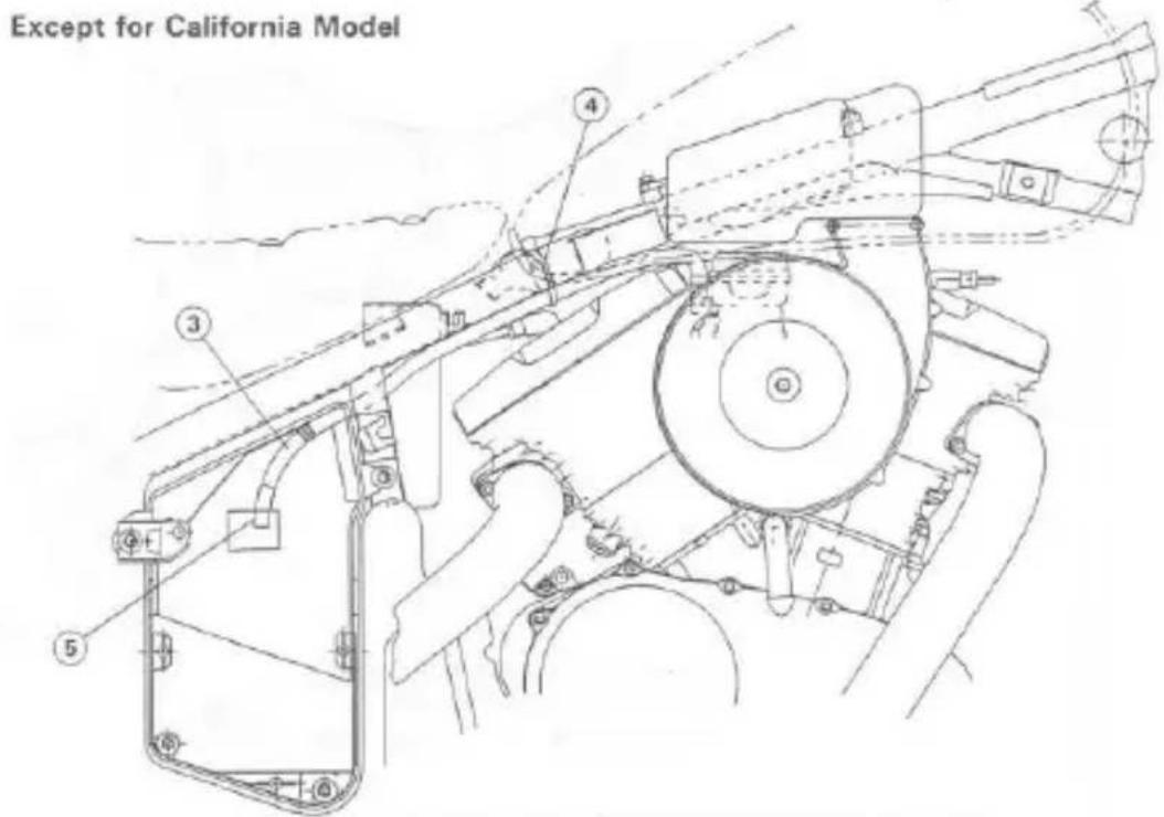 Except for California Model ③ ④ ⑤