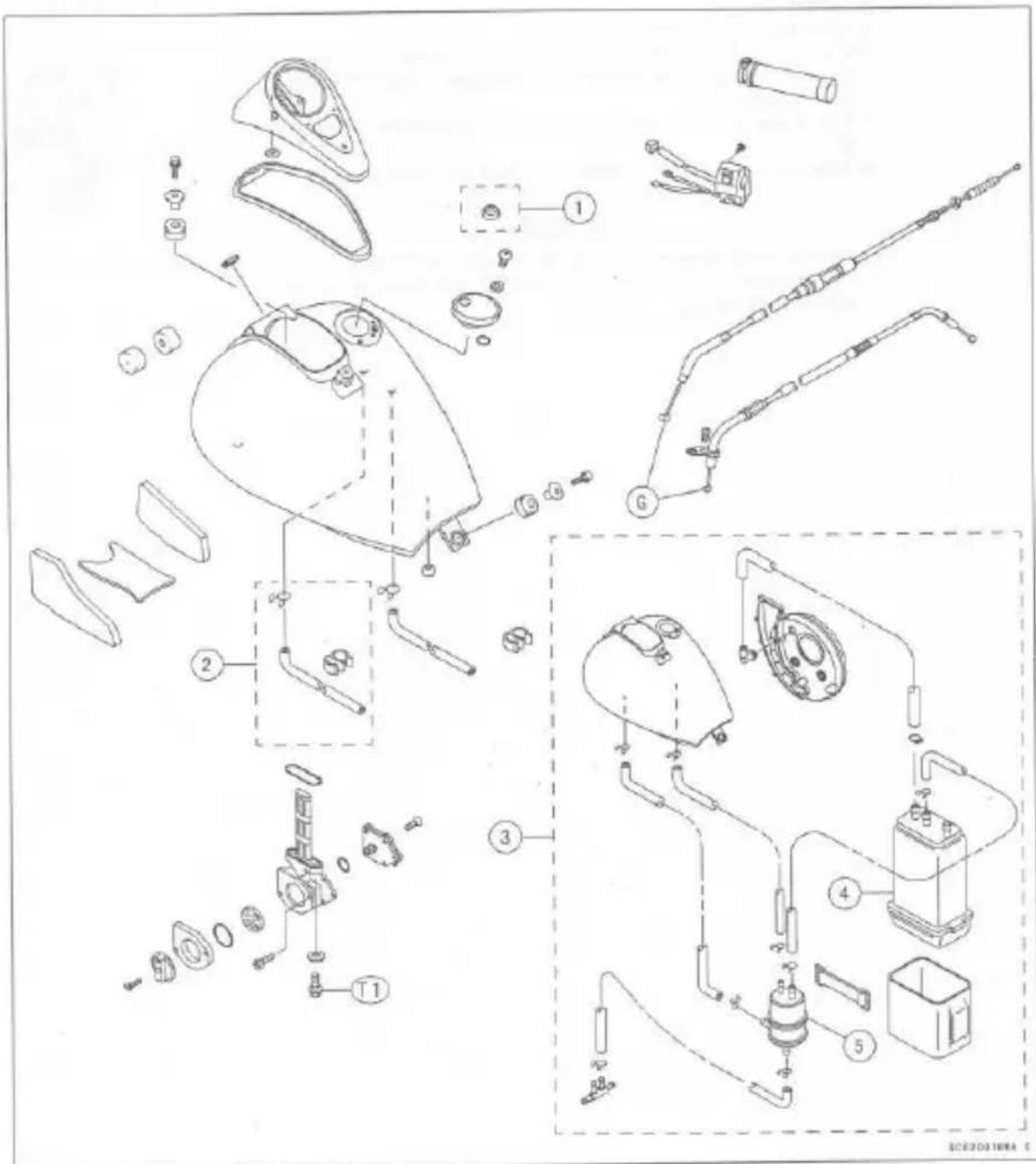 Exploded view diagram of a washing machine with labeled parts and exploded views