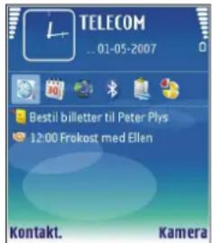 TELECOM 01-05-2007 Bestil billetter til Peter Plys 12:00 Frokost med Ellen Kontakt. Kamera