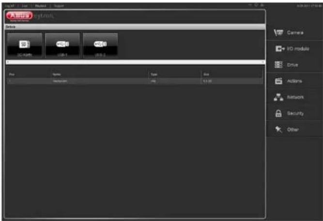 A2003 Keytool Drive 3D USB 1 USB 2 Pro Name Type Size 100000000 Camera HD module Drive Actions Network Security Other