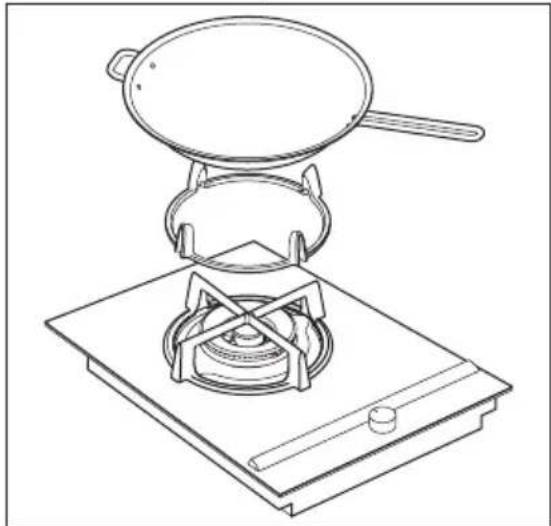 ELECTROLUX EQW4111BOG - Uso del soporte para wok - 1