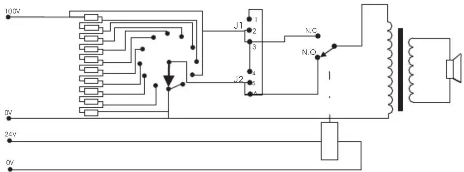 100V J1 1 2 3 N.C J2 4 5 N.O I 0V 24V 0V
