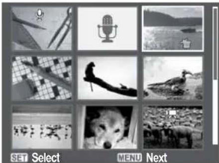 SET Select MENU Next