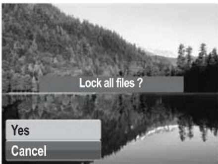 Lock all files ? Yes Cancel