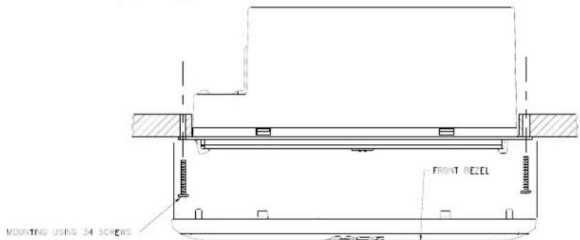 MOUNTING USING 34 SCREWS FRONT BEZEL