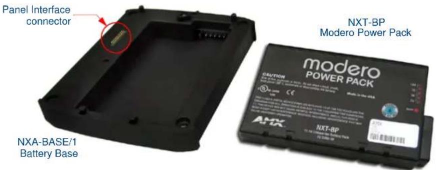 Panel Interface connector NXT-BP Modero Power Pack NXA-BASE/1 Battery Base modero POWER PACK CAUTION CE AXX NXT-BP TXA-BASE/1 Battery Pack TXA-BASE-1000