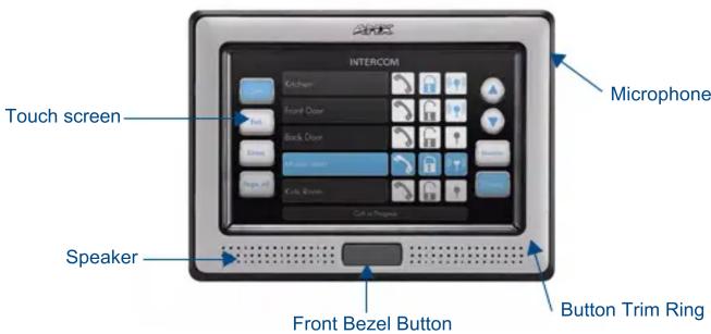 INTERCOM Touch screen Microphone Speaker Front Bezel Button Button Trim Ring