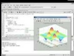 Screenshot of a 3D modeling software interface showing a pyramid model with a color gradient overlay and tool panels.