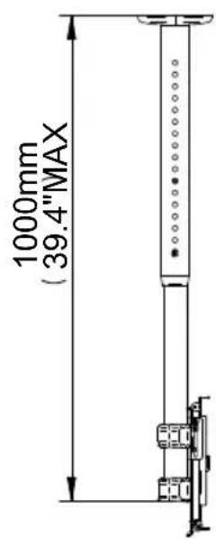1000mm (39.4"MAX