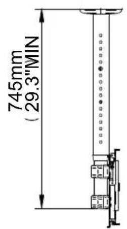 745mm (29.3"MIN