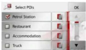 Select POIs OK Petrol Station Restaurant Accommodation Truck