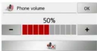 Phone volume 50% - + OK