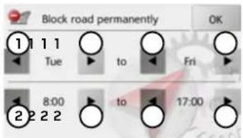 Block road permanently 1 1 1 Tue to Fri 8:00 to 17:00 2 2 2 2