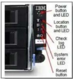 Power button and LED Location button and LED Check log LED System error LED Reset button