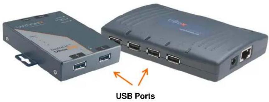 Lantronix UBox 4100 - Step 1 - Connect a USB Device to the UBox - 1