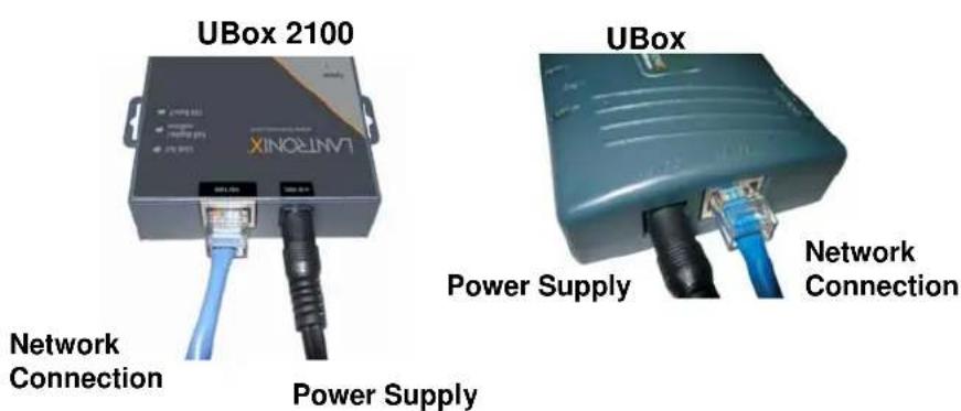UBox 2100 LANTONIX Network Connection Power Supply UBox Power Supply Network Connection