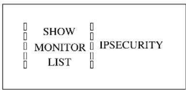 SHOW MONITOR LIST IPSECURITY