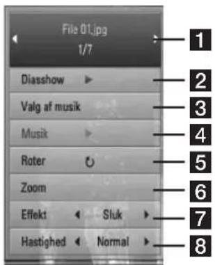 File 01.jpg 1/7 Diashow Valg af musik Musik Roter Zoom Effekt Sluk Hastighed Normal 1 2 3 4 5 6 7 8