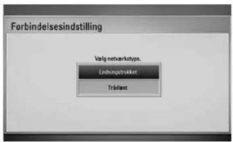 Forbindelsindstilling Valg netwerktype. Lederungstruktur Trädiest