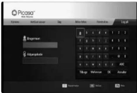 Picasa™ Web Manager Agramee NetCast server Set More info Format info Log p6 Bogerman Adjangskede Tilago Melanam OK Annakin