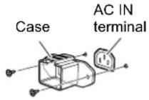 JVC DT-R24L4DU - Attaching the power cord holder - 1