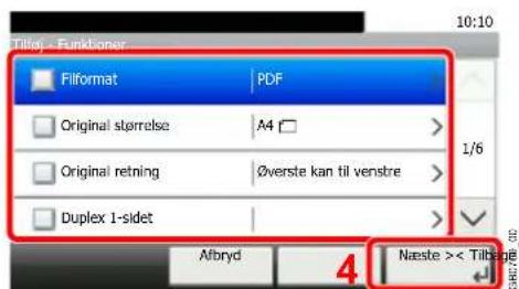 Tilloy - Funktoner Filformat PDF Original størrelse A4 Original retning Øverste kan til venstre Duplex 1-sidet Afbryd Næste >> Tilbørd