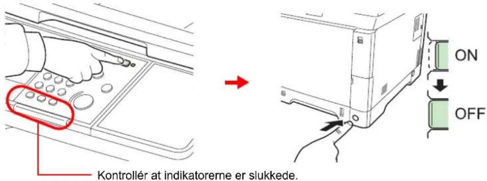 Kontrollér at indikatorerne er slukkede.
