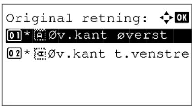 Original retning: OK 01 * Øv.kant øverst 02 * Øv.kant t.venstre