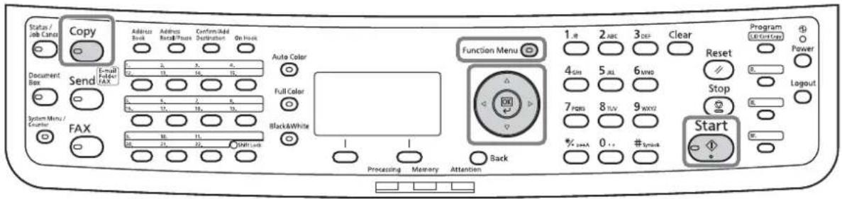 Status / Job Cancel Copy Address Book Address Retail/Pass Conform/Red Distribution On Hook Auto Color Send [Email] Holder DAX Full Color Black&White Function Menu 1. pin 2. ABC 3. DEF Clear 4. Gain 5. JL 6. MWD Reset 7. PDRS 8. TLV 9. WXY 0.1 # symbol Stop * % *** A 0.1 # symbol Start System Menu / Counter FAX Processing Memory Attention Back