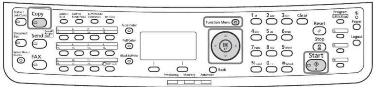 Status / Job Cands Copy Address Book Address Repair/Phone Confirm/Add Destination On Hook Auto Color 1. 2. 3. 4. Document Box Send Email Fable/FAX Full Color 1. 2. 3. 4. 5. System Menu / Course FAX Black&White Function Menu 1. 2. ABC 3.DEF Clear Program Reset Stop Start Back Processing Memory Attention Power Logout