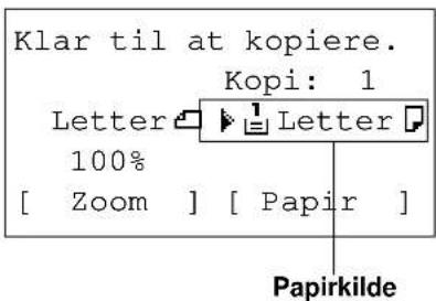 Klar til at kopiere. Kopi: 1 Letter ▶ ▶ Letter ▶ 100% [ Zoom ] [ Papir ] Papirkilde