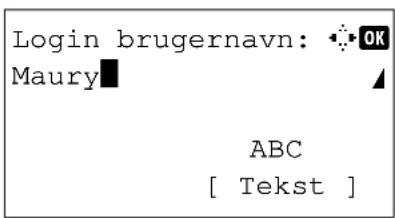 Login brugernavn: OK Maury ABC [ Tekst ]