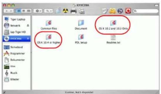 KYOCERA FS-C2126MFP+/KL3 - Installation af printerdriveren i Macintosh - 1