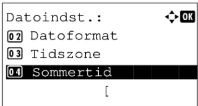 Datoindst.: 02 Datoformat 03 Tidszone 04 Sommertid [