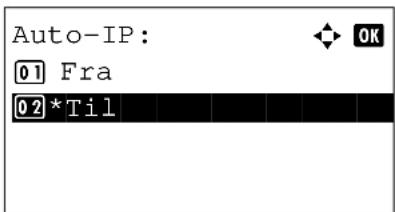 Auto-IP: 01 Fra 02 *Til