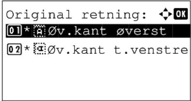 Original retning: OK 01 * Øv.kant øverst 02 * Øv.kant t.venstre