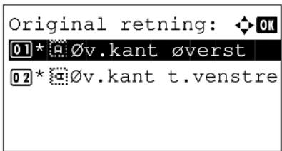 Original retning: OK 01 * Øv.kant øverst 02 * Øv.kant t.venstre