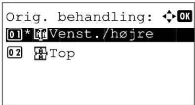 Orig. behandling: OK 01 * Venst./højre 02 Top