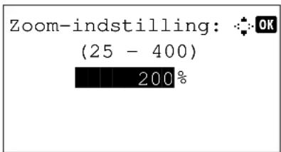 Zoom-indstilling: (25 - 400) 200%