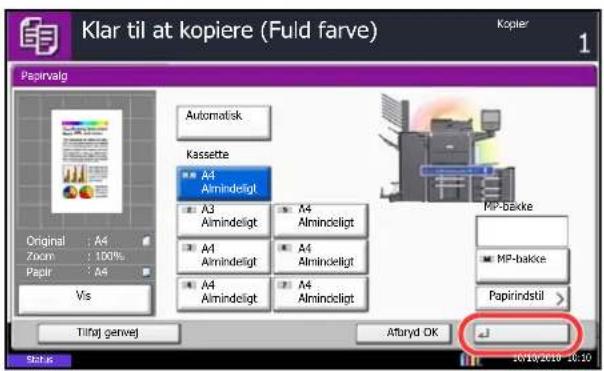 Klar til at kopiere (Fuld farve) Kopier 1 Papirvalg Automatisk Kassette A4 Almindeligt Original : A4 Zoom : 100% Papir : A4 Vis A3 Almindeligt A4 Almindeligt A4 Almindeligt A4 Almindeligt A4 Almindeligt MP-bakke MP-bakke Papirindstil > Tilfaj genvej Alturyd OK Status 26/19/2018 26:10