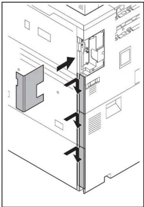 KYOCERA TASKalfa 6550ci - Tilslutning af LAN-kabel (tilbehør) - 3
