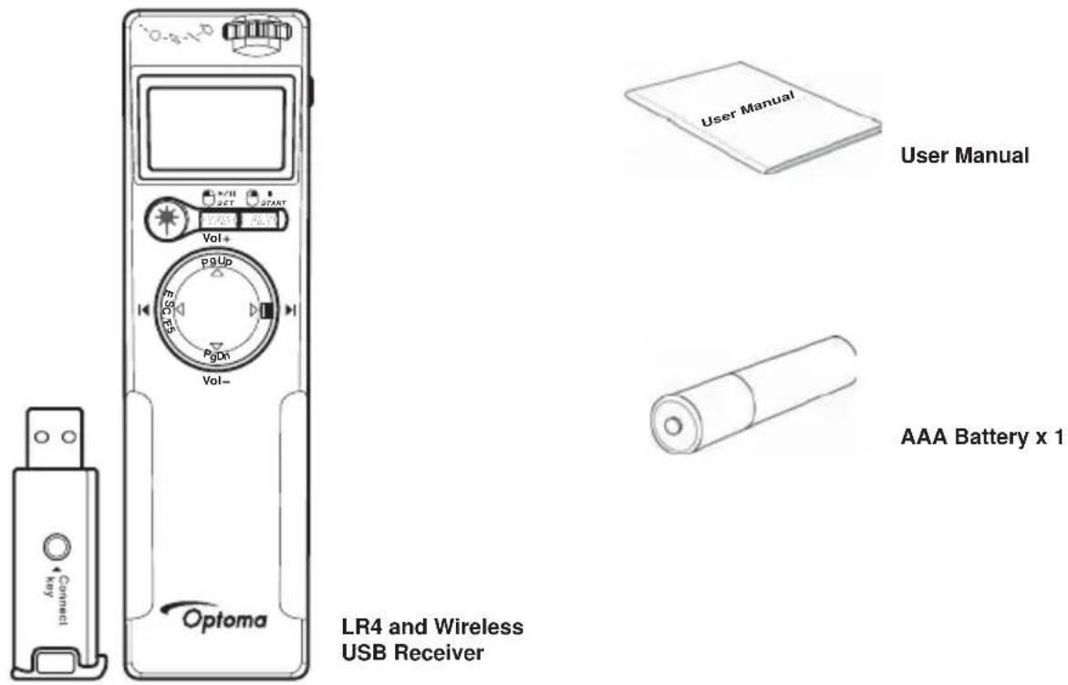 OPTOMA LR4DM - Package Contents - 1