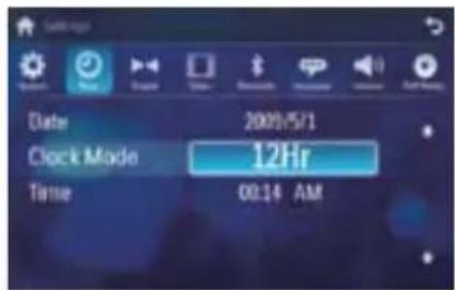 Date 2009/5/1 Clock Mode 12Hr Time 00:14 AM